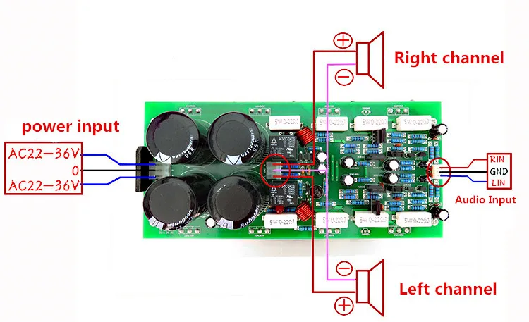 500วัตต์2.0 ACคู่24-32โวลต์Dual C Hannel 2SA1494 + 2SC3858ขยายอำนาจด้านหลังเครื่องขยายเสียงกำลังสูงคณะกรรมการ