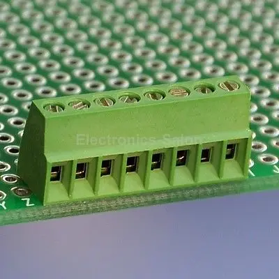 

100pcs 8 Poles 2.54mm/0.1" PCB Universal Screw Terminal Block