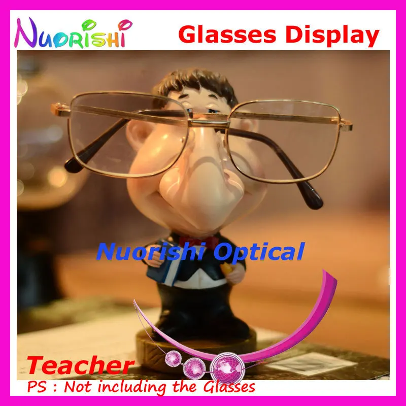 

Store Household Car Decoration Lovely Teacher Image Eyeglass Eyewear Sunglass Glasses Display Stands Props CK85 Free Shipping