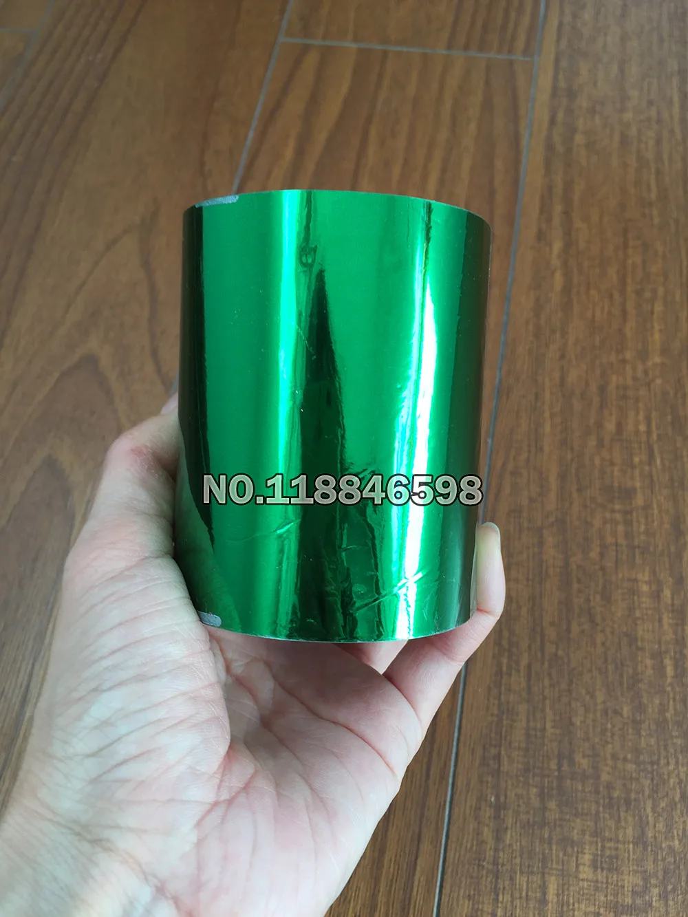 One Side Green Color Foil Hot Stamping On Paper 8cm x 120m/Lot DIY Package Box/Plastic Material with Shipping Cost