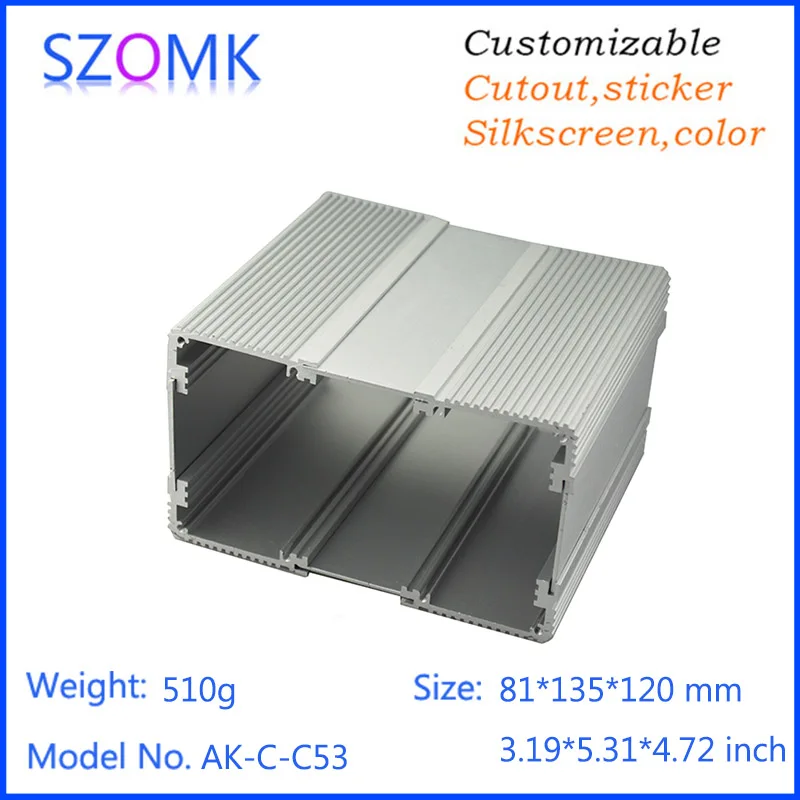 4Pcs 81*135*120mm extruded aluminum case electronics anodizing aluminum project box distribution box aluminum profile box