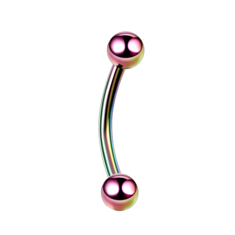 G23 Titan Epoxy gebogene Hanteln Augenbrauenringe Piercing gebogene Stange Banane Augenbraue Ohrknorpel Tragus Körperpiercing Schmuck