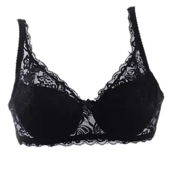 Hot Sales Women Sexy Underwire Minimizer non padded Lace bralette Bra B Cup for Sheer Sexy lingerie push-up Bustier bra