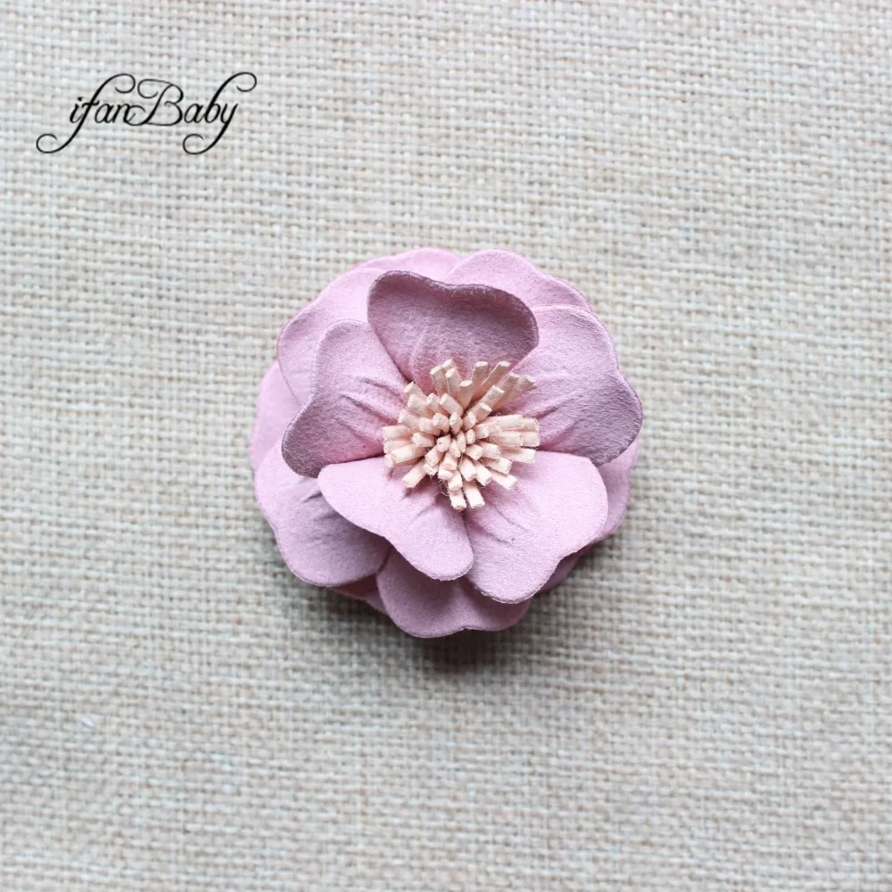 Fashion Synthetic Leather Flower CRAFT Hair Accessories Appliques Embellishments