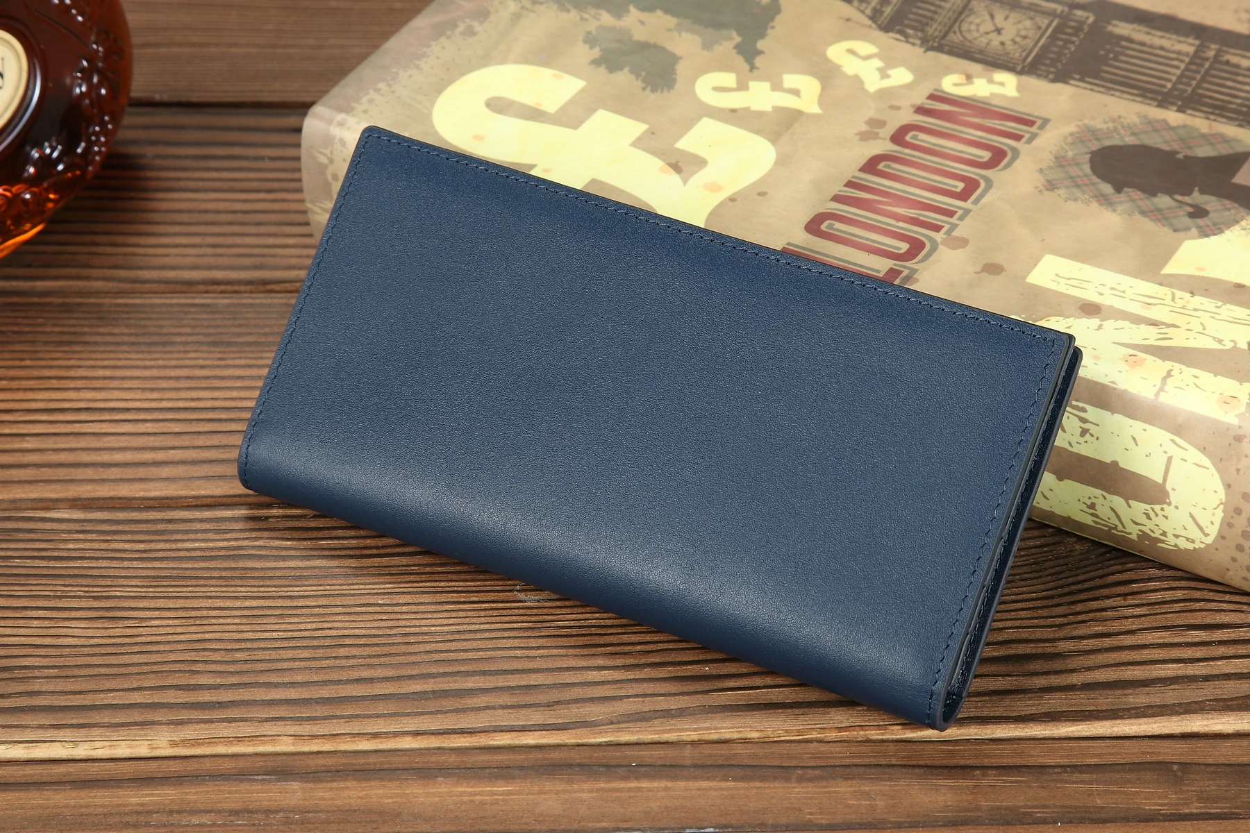 YINTE 2018 Men\'s Wallet Original Brand 100% Leather Wallet Men Famous Long Wallet Men Luxury Brand Blue Wallets Portfolio T8848A