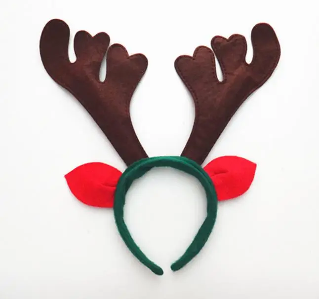 Christmas unisex headband antlers ear head hoop Party bar club decor adults children hairband headwear headdress party favor