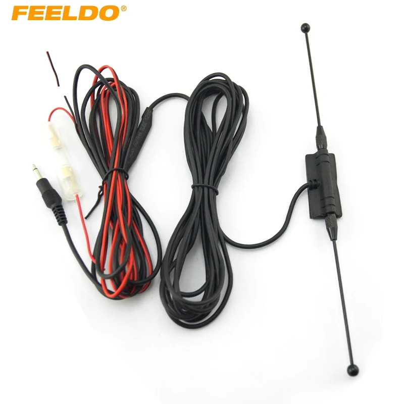 FEELDO 3.5mm TRS Connector Active antenna with built-in amplifier for digital TV #FD-4152