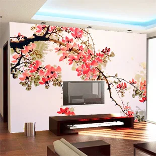 

Large custom mural 3D wallpaper TV wall living room entrance study Chinese classical backdrop 3D wallpaper wall paintings