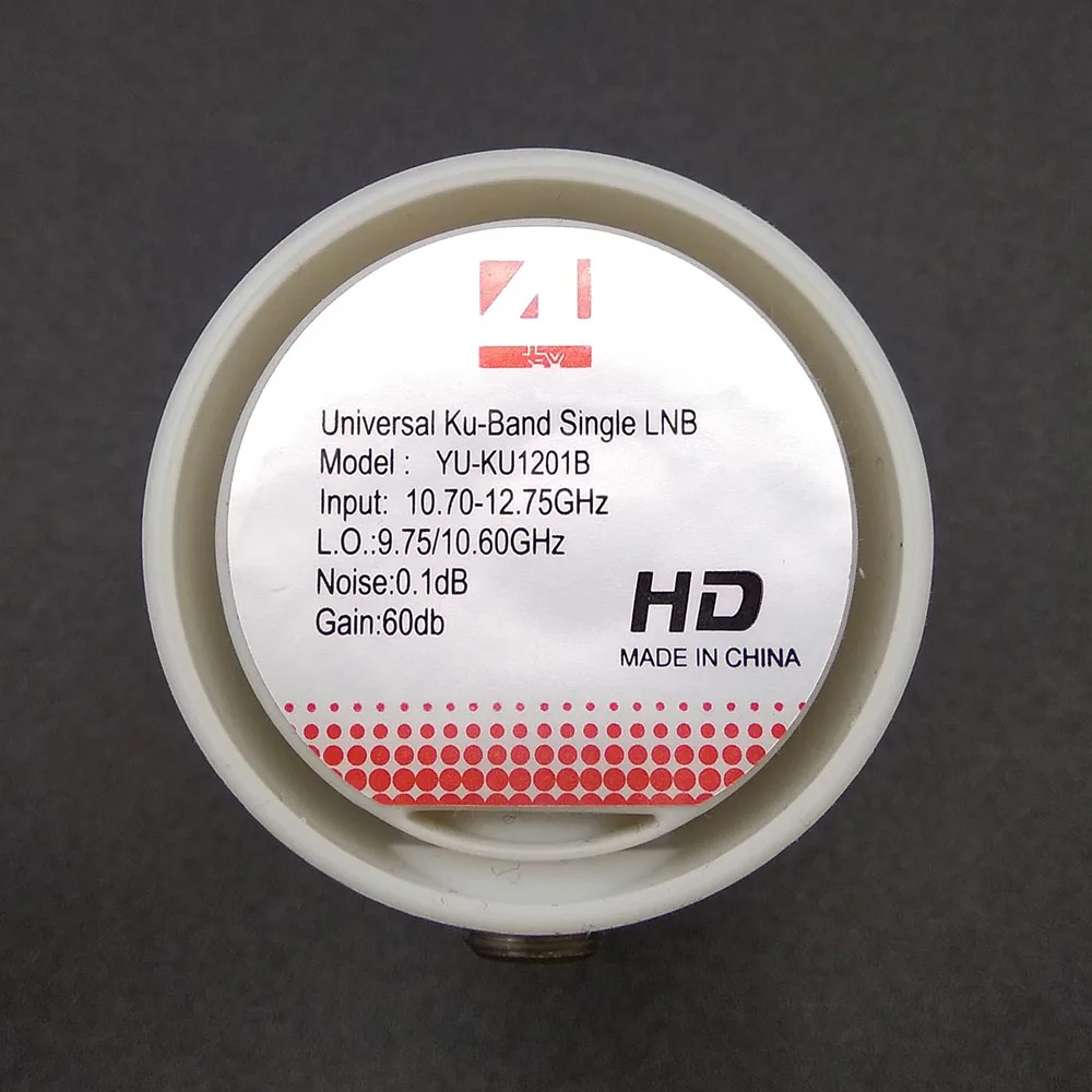 Universal HD Ku-Band Single LNB Dual Low Bnad 9.75/10.6GHZ High Band 60db Satellite Receiver