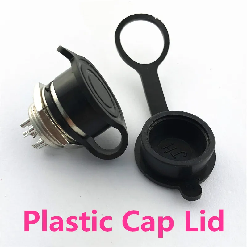 1set GX20 2/3/4/5/6/7/8 Pin Male + Female 20mm  L94-100Y Circular Wire Panel Aviation Connector Socket Plug with Cap Lid