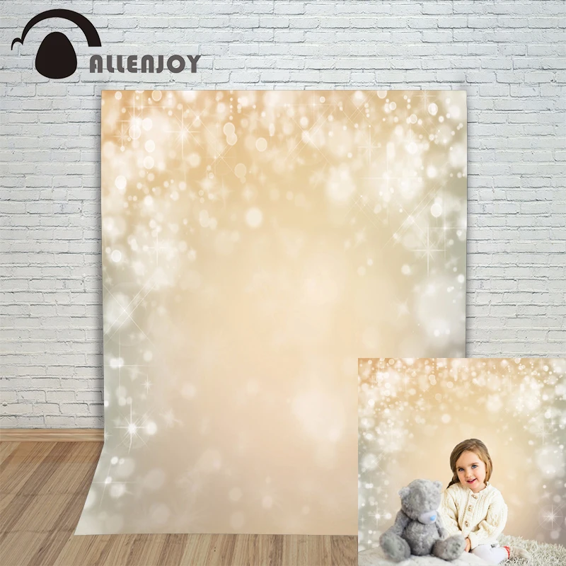 Allenjoy foto background Golden stars bright beautiful snow bokeh Photophone backgrounds for photo studio studio backdrops