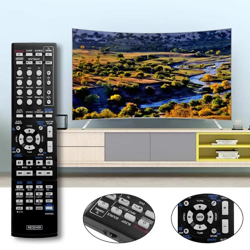 Plastic Replacement AXD7622 TV Remote Controller for Pioneer VSX-521 AXD7660 VSX-422-K AXD7662