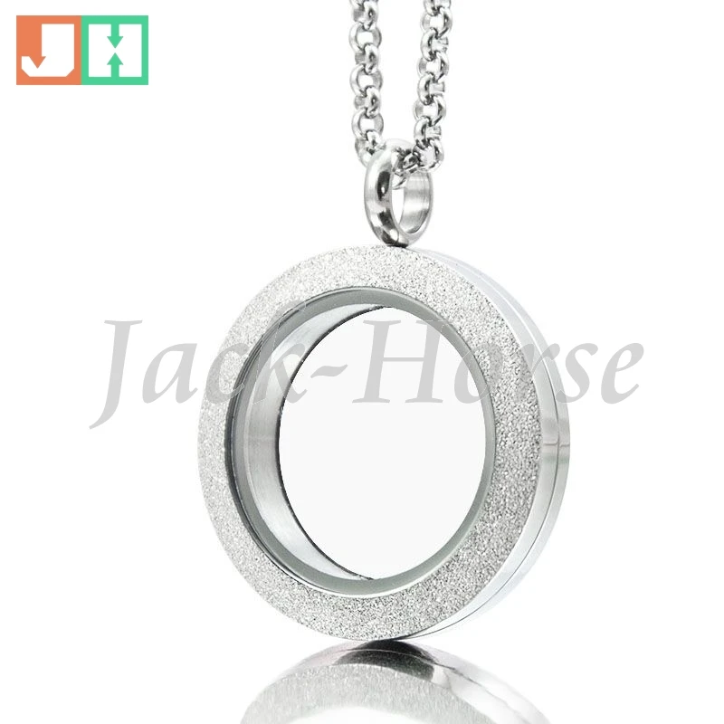 

Sparkle stainless steel waterproof locket 25mm 30mm Twist floating Locket screw locket pendant