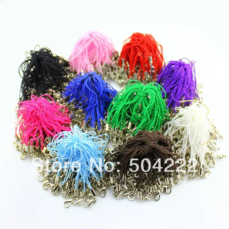 

500pcs Mixed Colors Cell Phone Lanyard Straps Cords with Lobster Clasp Zipper pull