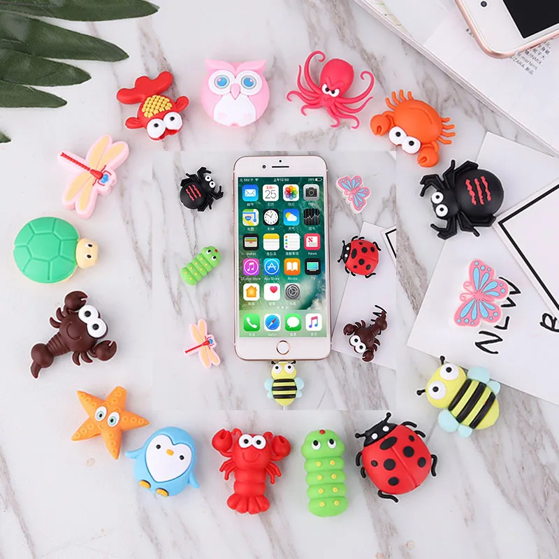 Cable winder Cute Animal cable protector for iphone usb cable organizer chompers charger wire holder for iphone cable protect