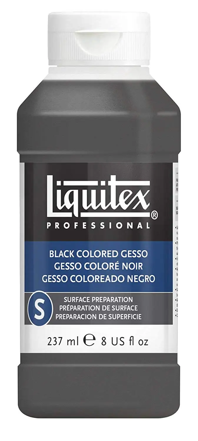 Liquitex Professional White/Black/Clear Gesso Surface Prep Medium, 8-oz