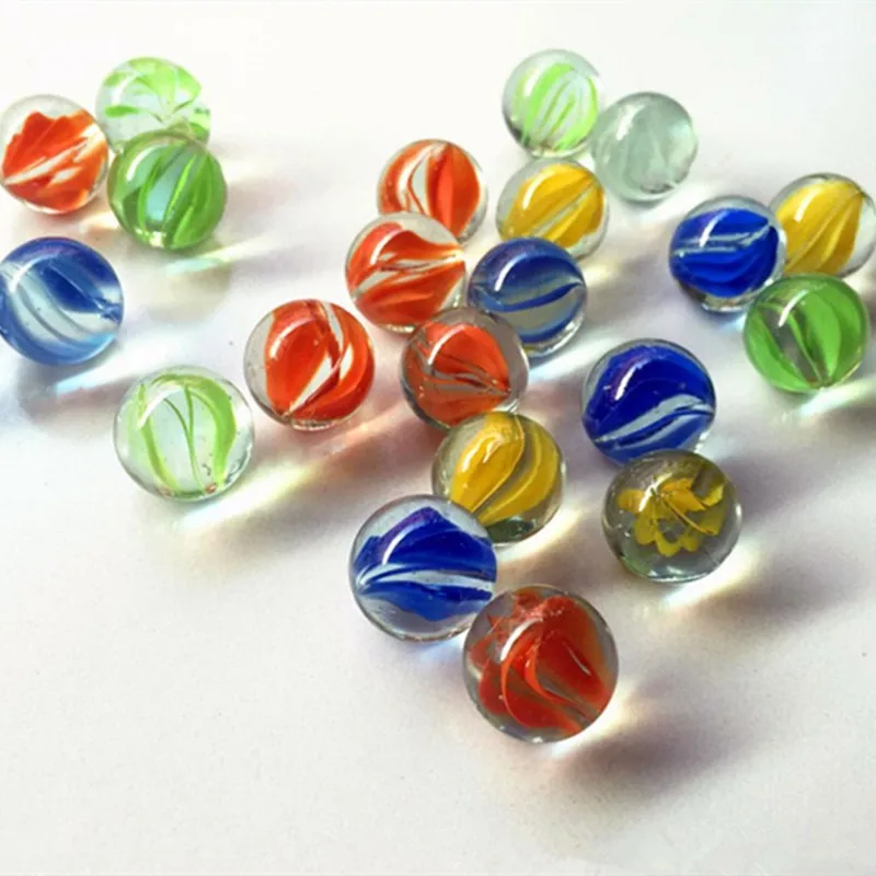 20pcs 14mm Clear Glass Balls Marbles Charms Pinball Machine Vase Aquarium Home Decoration Toys for Kids Grownups