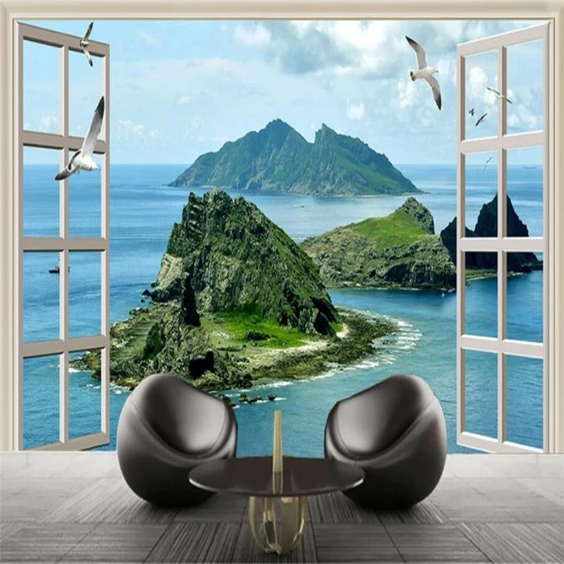 

Decorative wallpaper High-definition scenery 3D background wall painting