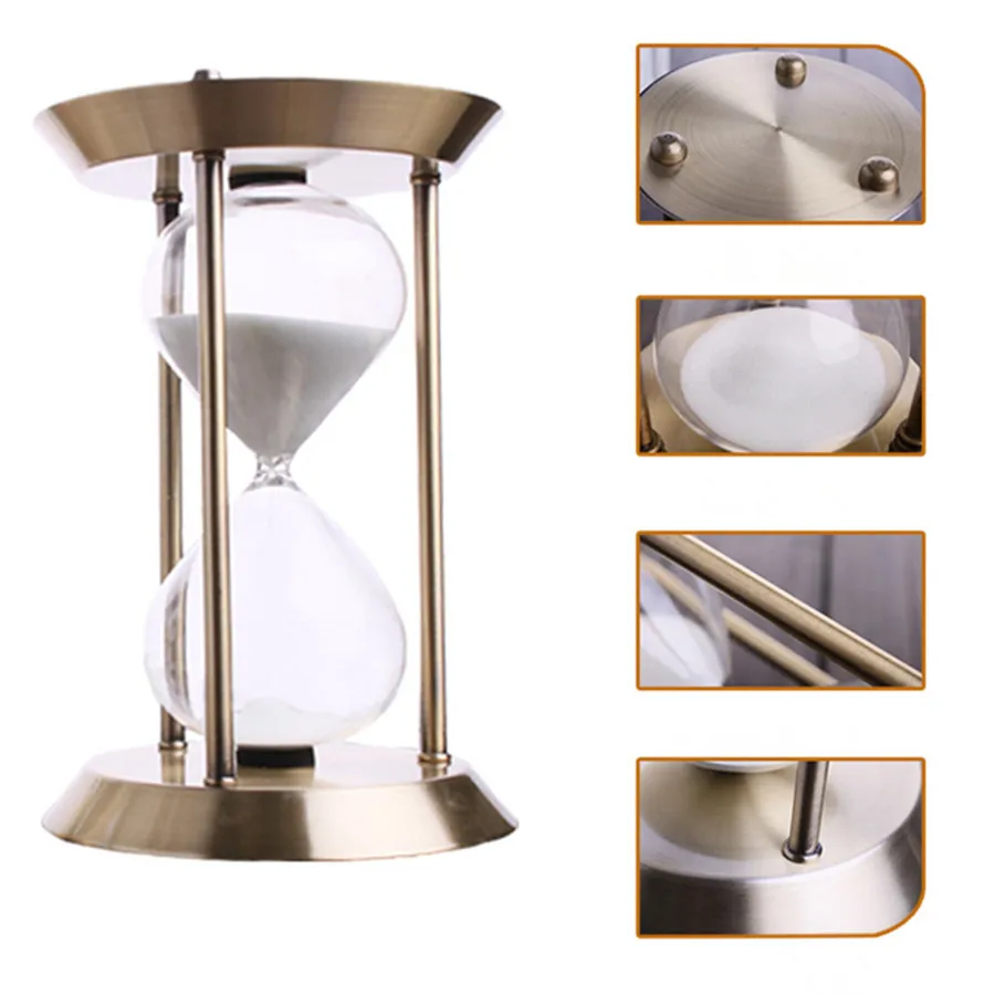 Valentines Promotional Metal Sandglass Timer 30 Minute Sand Hourglass Valentine's day Gift Crafts Home Decoration ampulheta