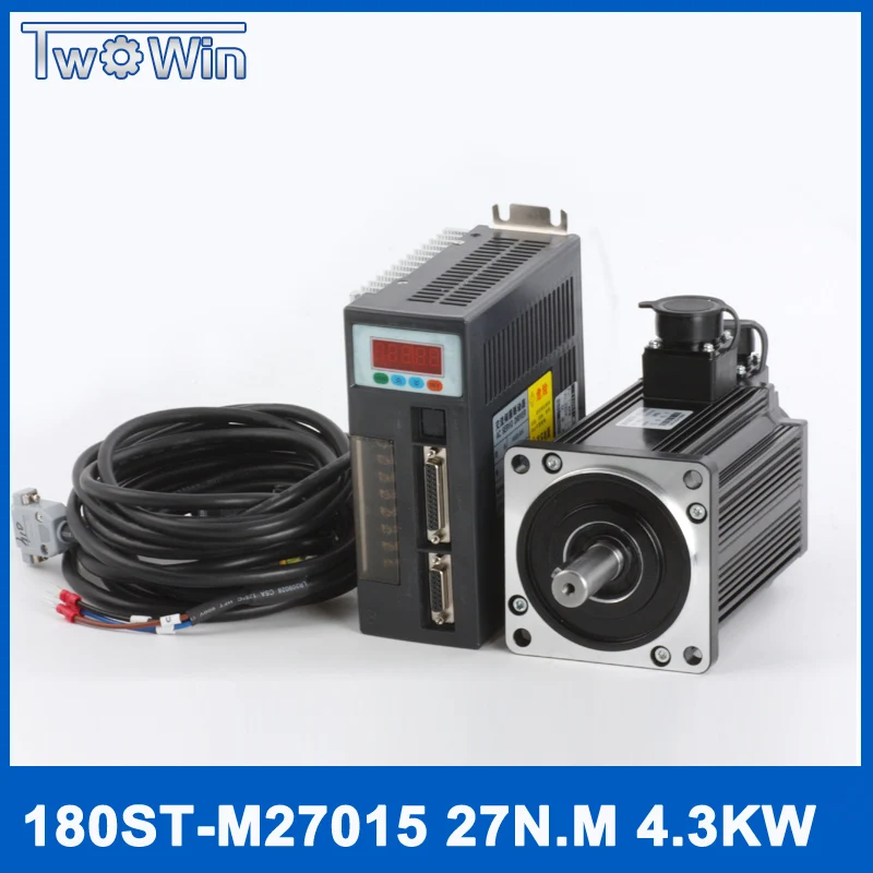 

High-power servo motor kits 180ST M27015 4.3KW 27N.M 380V servo motor 4300W AC servo motor