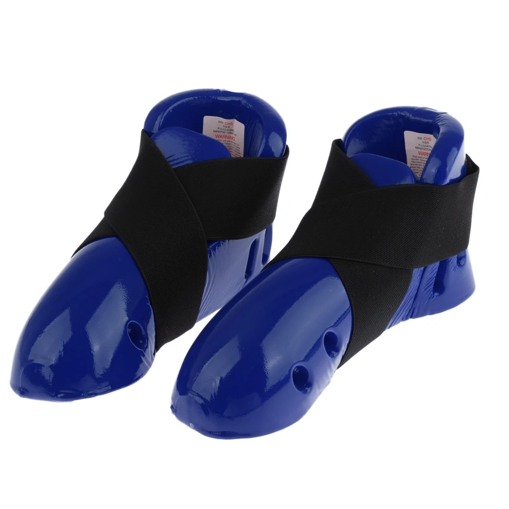 Kid Taekwondo Foot Guard Protector Karate Sparring Foot Gear Shoes with Elastic Strap