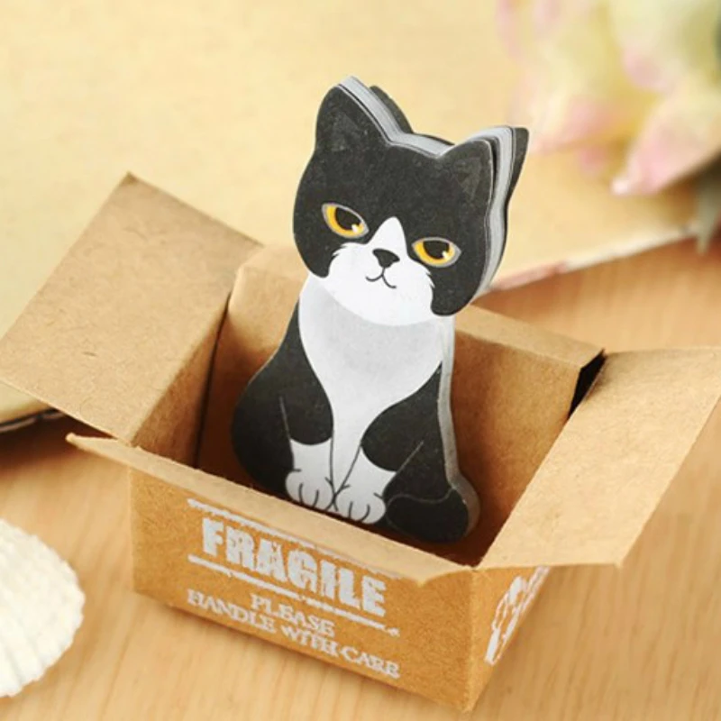 Cat Pad Paper Cute Memo Pad Notes Kawaii Korean Stationery Kitty House Design Animal Sticky Memo