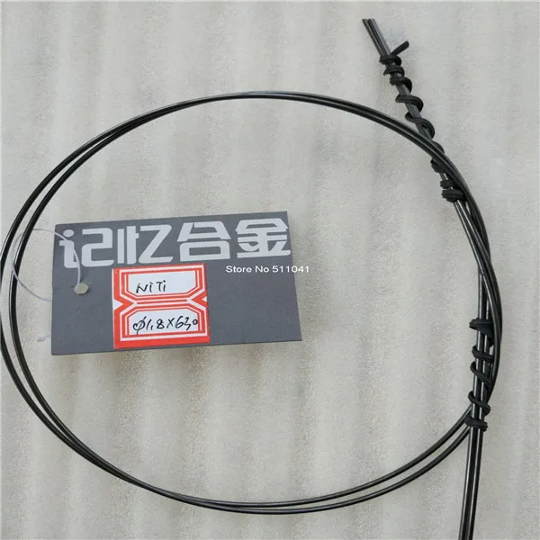 nitinol wire,titanium shape Memory wire dia 1.75mm 100 meters dia 0.85mm10meters,transition temp.60-80 medical application field
