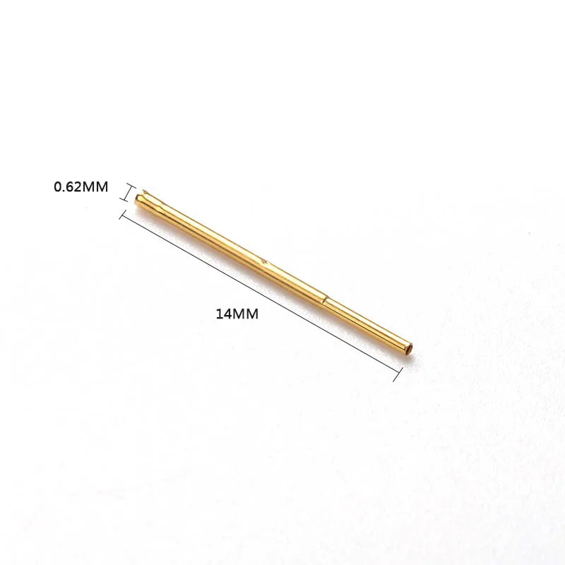 Nieuwe 100 pcs Spring Test Probe Messing Buis Verguld Elektrische Instrumentatie Tool Voor Testen Printplaat Test Tool R048-2C
