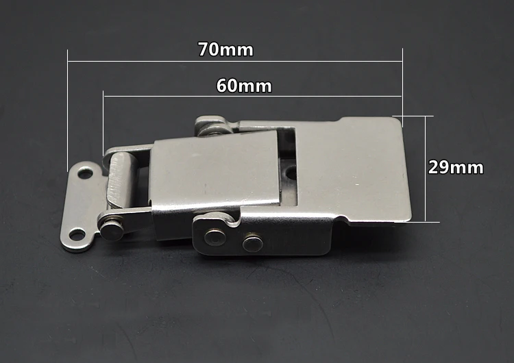 1pcs 304 Stainless Steel Hardware Hasps Agraffe Toolbox Padlock Lock Catch Wooden Case Box Spring Buckle