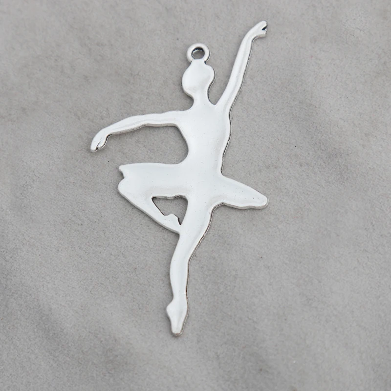 

RAINXTAR Fashion Alloy Ballerina Charms For Dancer Ballet Charms 35*68mm 10pcs AAC1847