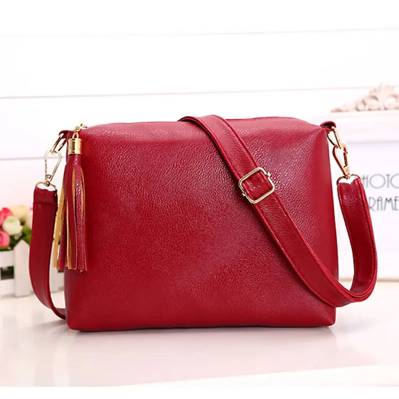 REPRCLA Fashion brand designer women bag soft leather fringe crossbody bag shoulder women messenger bags candy color A866