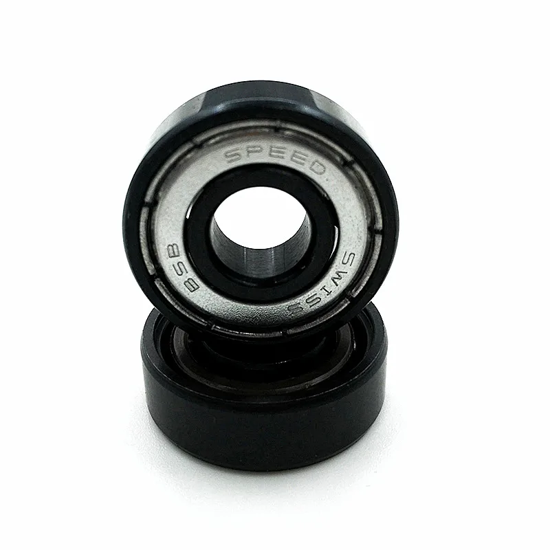 16pc BSB Swiss Bearing Si3N4 Black Ceramic 6 Ball Skates Skateboard Bearing 608z Longboard Bearing Scooter Roller Skates Bearing