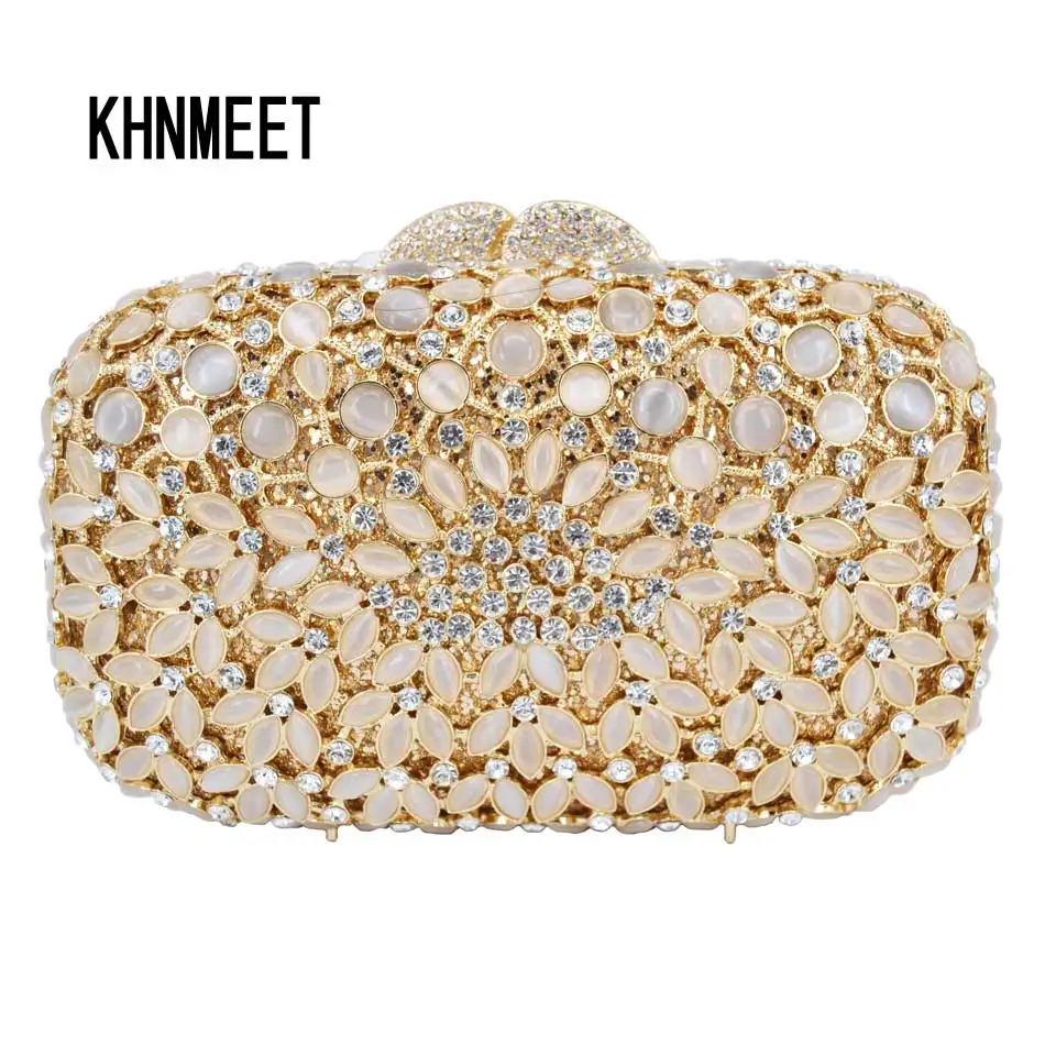 Newest Party Evening Bag Crystal Diamond for Women Purse Luxury Wedding bride Bag female pochette SC566