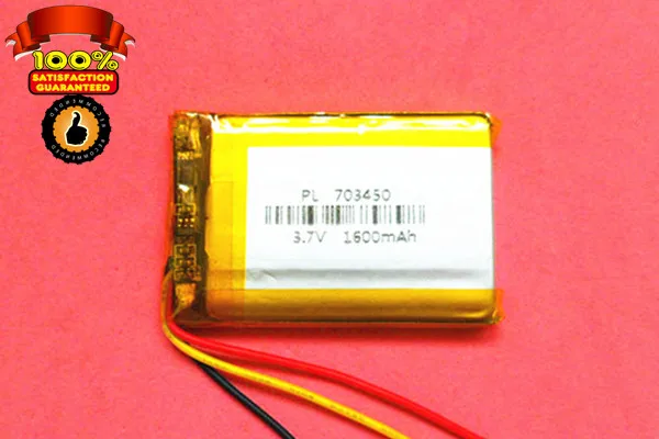 Large capacity 3.7V polymer lithium battery, 5 inch journey navigator, lithium battery, 1600mAh three wire protective plate