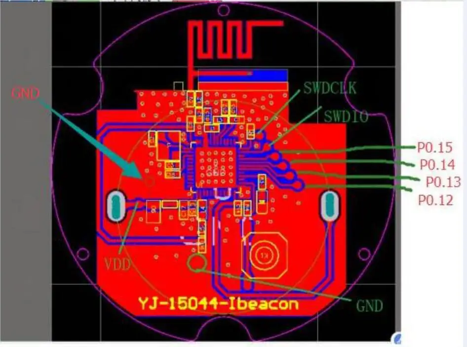 A lungo raggio impermeabile programmabile tracker BLE4.0 NRF51822 faro per il iphone e per Android