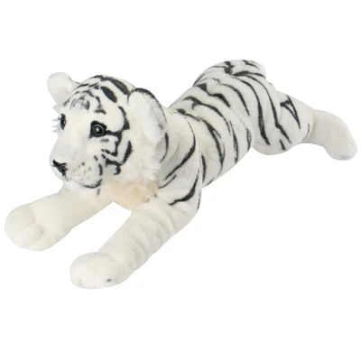 

simulation prone white tiger large 60cm plush toy soft pillow Christmas gift b0098