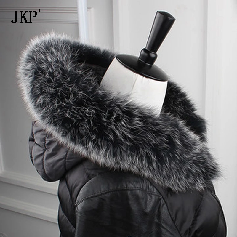 100% Natural Real Fox Fur Collar Women Scarf Winter Coat Neck Cap Long Warm Genuine Real Fur Scarf 12-31