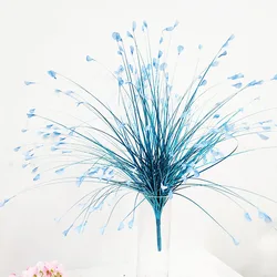 Reed Flower Golden Silver White Peacock Grass Artificial Fake Plant Wedding Road Lead Decor Flower Wall Arrangement Props Layout