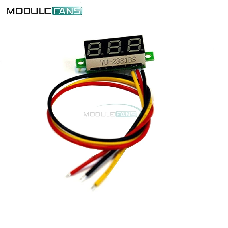 0.28 インチ 0.28 インチ LED DC 0-100V グリーン電圧計デジタル表示電圧電圧計 12V 24V 3 ワイヤー DIY 電子 DIY キット