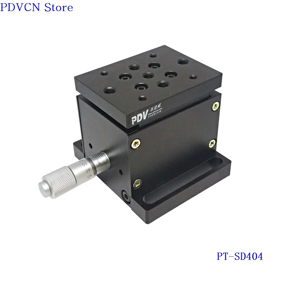 PT-SD404 Precise Manual Lift, Z-axis Manual Lab Jack, Elevator, Optical Sliding Lift, 5mm Travel linear table