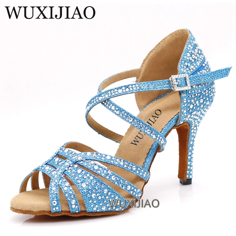 WUXIJIAO Dance shoes girl dance hall Latin dance shoes women's shoes salsa shoes  women's shoes comfortable soft bottom 5-10CM