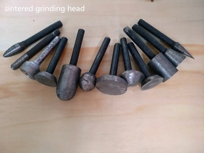 Diamante sinterizado escultura e moagem cabeça, Escultura em pedra, Usado na máquina elétrica Die Grinder, 6mm Shank