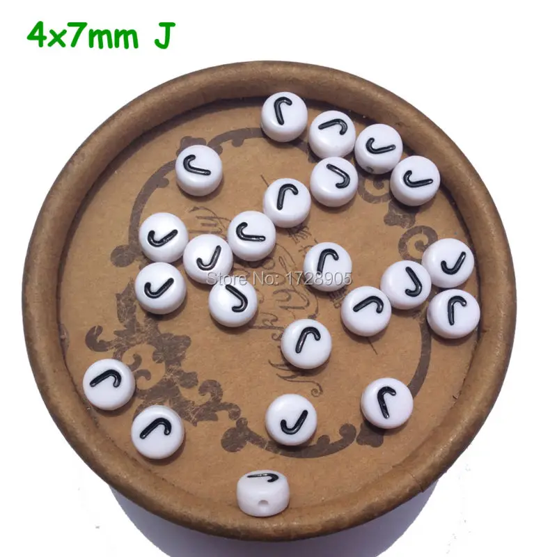 Mini Beads Bracelets Loose 7mm 3600pcs Acrylic Flat Round Alphabet Beads Letter A to Z Beads For Jewelry Maiking Spacers