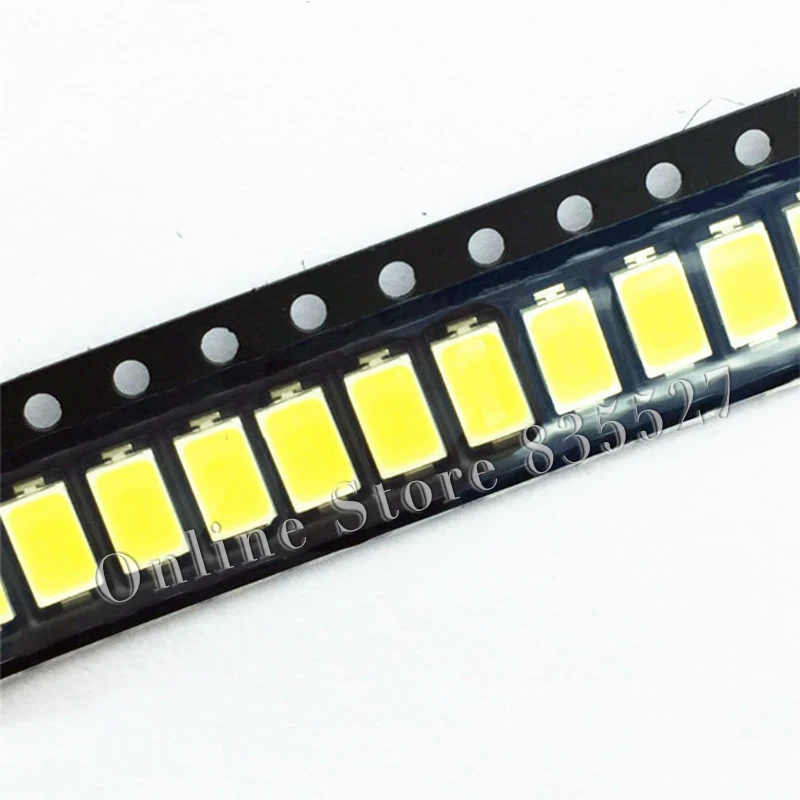 100pcs LED 5730 5630 SMD lamp beads 0.5W 55-60LM copper brackets nature white / pure white / warm white light-emitting diode