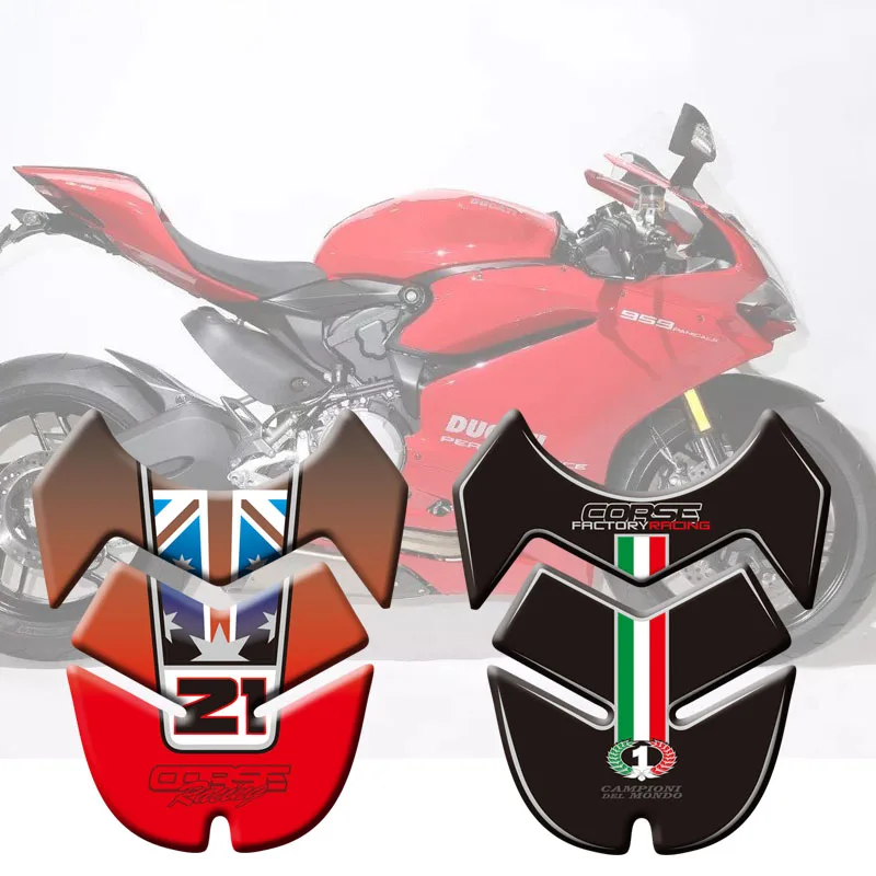 ملصقات جديدة للدراجات النارية ملصق خزان الوقود هيكل السمكة شارات واقية ل Ducati Hypermotard 796 1100 07 - 12 2008 2009 2010 2011