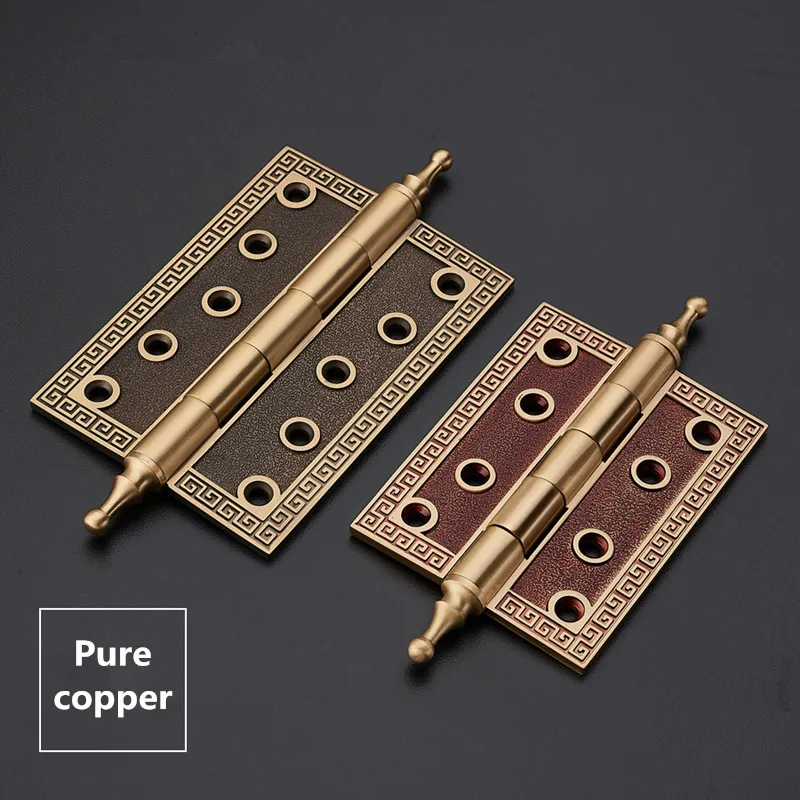 4-inch hinge  100%copper door hinge  European style  rose gold coffee gold