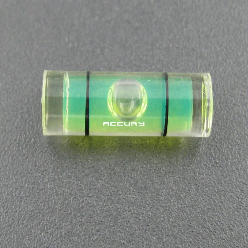 100pcs 6*15mm Acrylic tubular levels mini spirit level Liquid level Indicator for Hanging horizontal ruler