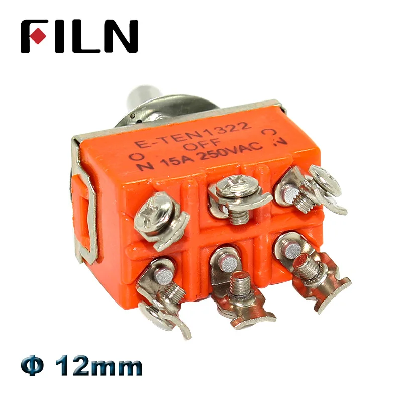 15A 250V Power rocker toggle switch waterproof cover SPDT DPST DPDT Toggle Switch