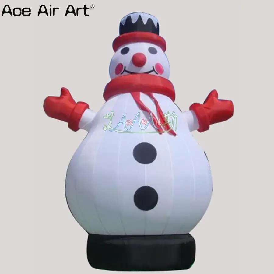 7m H Giant Outdoor Inflatable Christmas Figures Air Blown Snowman with Base Free Stands for Christmas Decoration Display