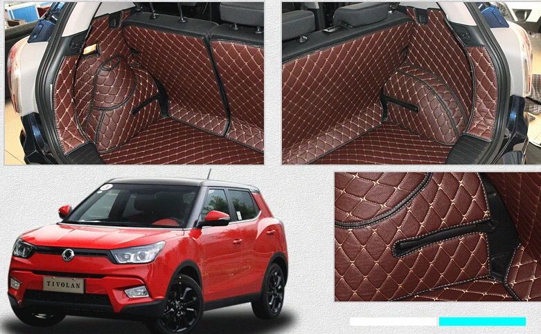 Good quality! Special trunk mats for Ssangyong Tivolan 2016-2011 waterproof boot carpets liner for Tivolan 2015,Free shipping